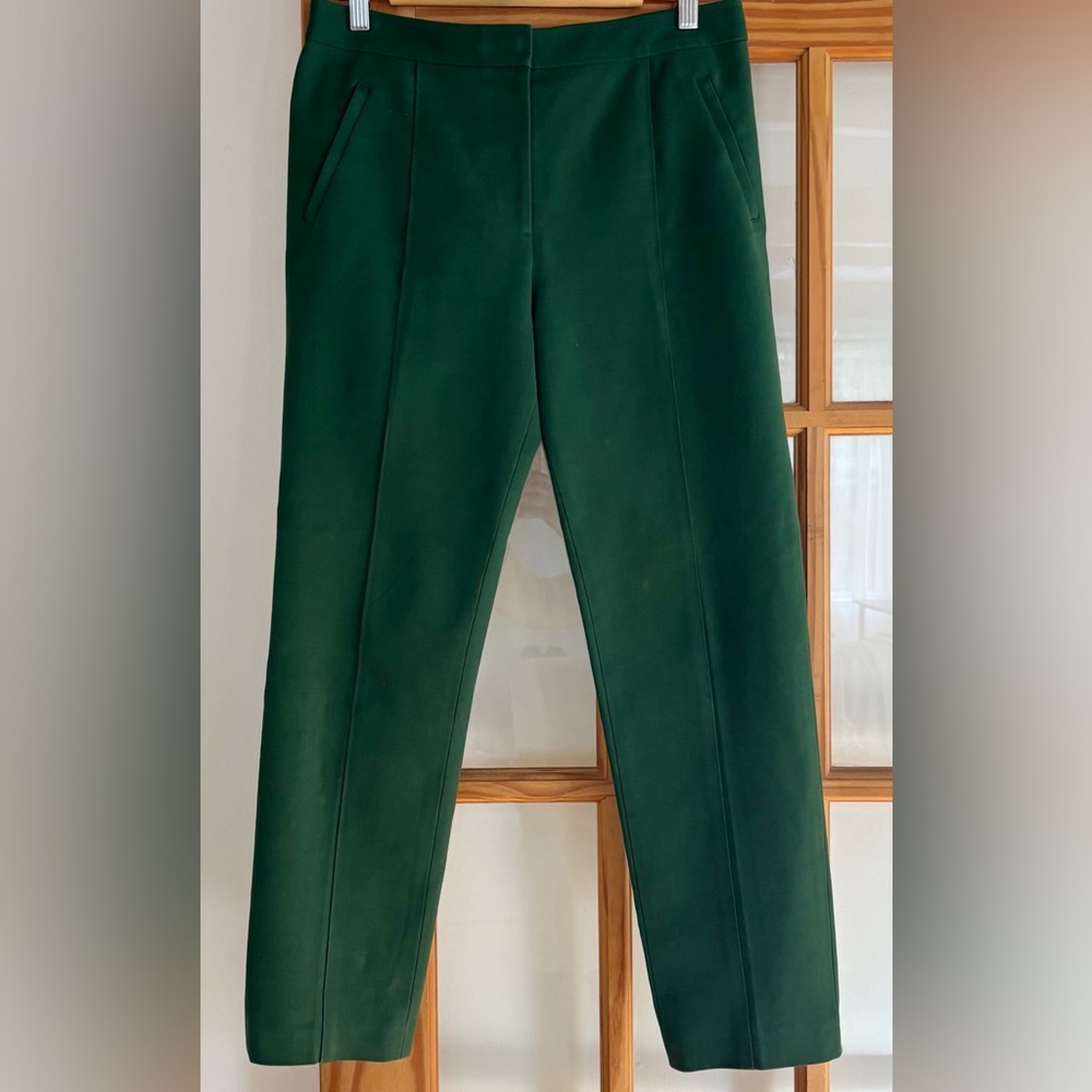 Tory Burch   Tory Burch Tailored Cotton- Blend Pants – Size 8 Deep Teal